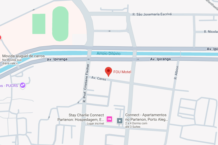 mapa de localização do motel